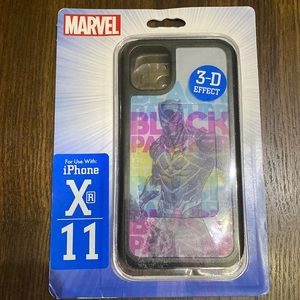 New Marvel Black Panther iPhone XR or iPhone 11 phone case with 3-D effect.